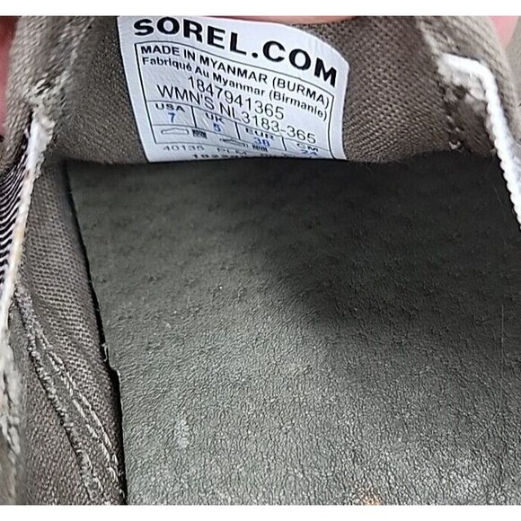 Sorel Campsneak Gray Suede Leather Slip On Flats Loafers Sneakers Women’s Size 7 - Picture 8 of 8